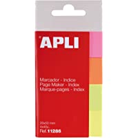 APLI 11286 - Índices adhesivos (20 x 50)- papel flúor